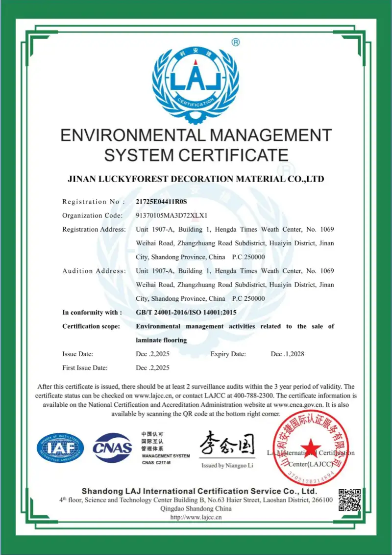 Certificado ISO14001 Gestion Ambiental LABSUN